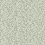 Coraline Green Leaf Wallpaper with Modern Botanical Pattern, Textured Raised Ink - A-Street Prints 2971-86320
