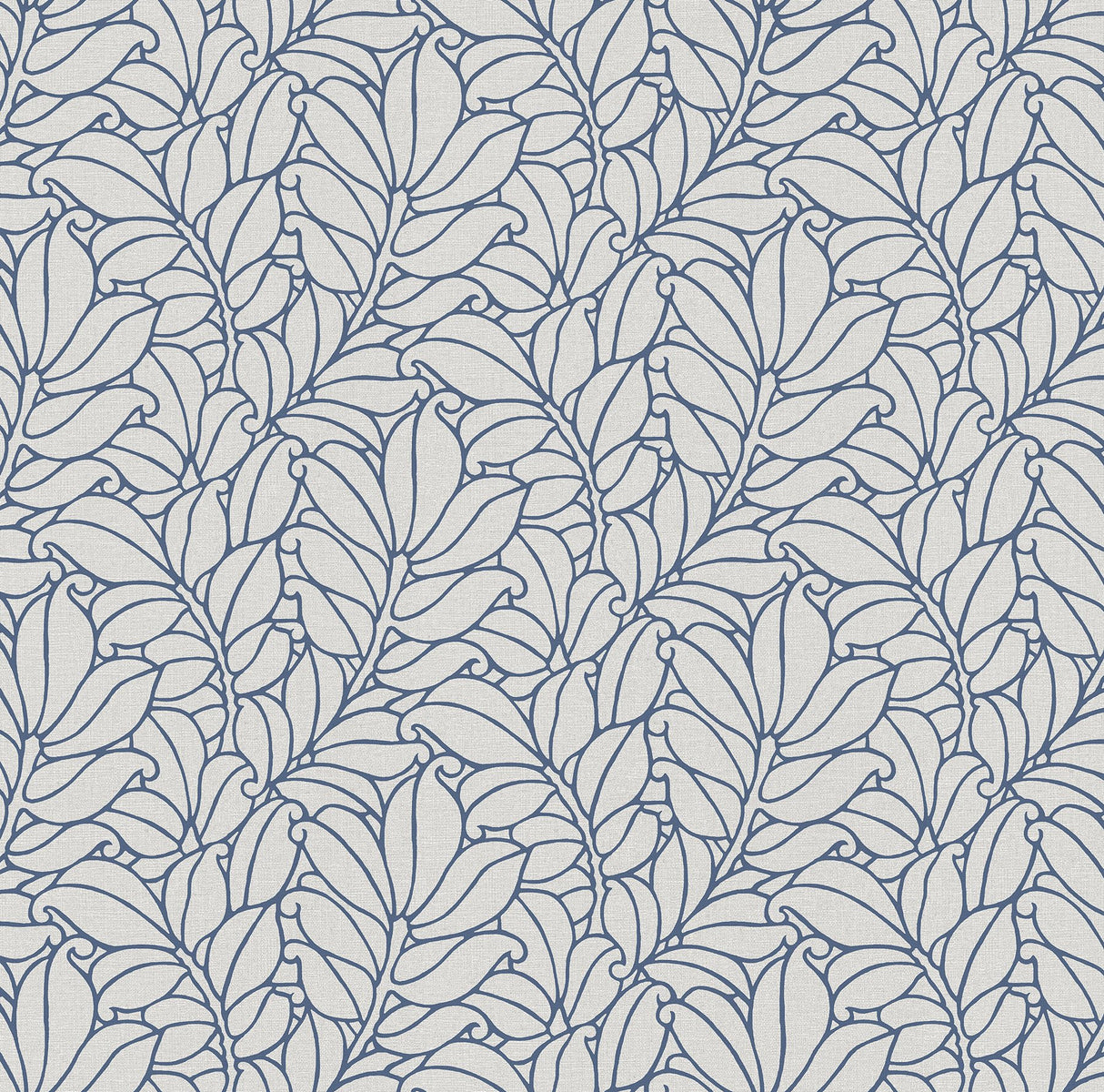 Coraline Blue Leaf Wallpaper with Modern Botanical Pattern - A-Street Prints 2971-86323
