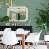 Lindsay Teal Chenille Wallpaper with Faux Fabric Texture, Raised Ink and Subtle Glitter - A-Street Prints 2971-86333