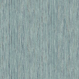 Justina Teal Faux Grasscloth Wallpaper with Metallic Raised Ink Texture - A-Street Prints 2971-86343