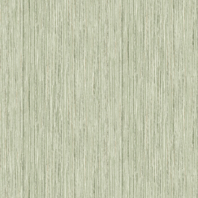 Justina Green Faux Grasscloth Wallpaper with Metallic Raised Ink Texture - Brewster 2971-86344