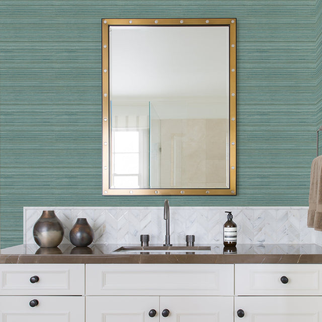 Skyler Teal Striped Wallpaper with Coastal Graphic Stripe Pattern - A-Street Prints 2971-86347