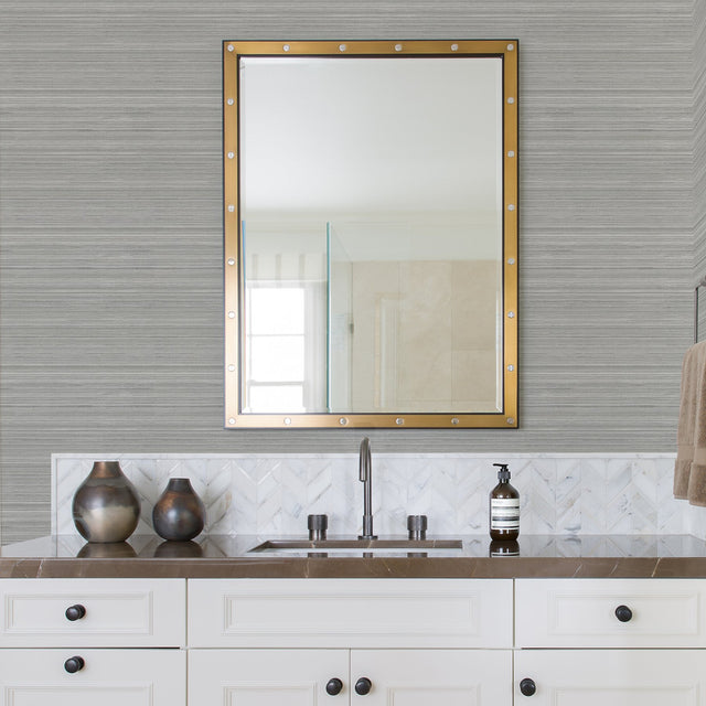 Skyler Grey Striped Wallpaper with Textured Coastal Stripes - A-Street Prints 2971-86348
