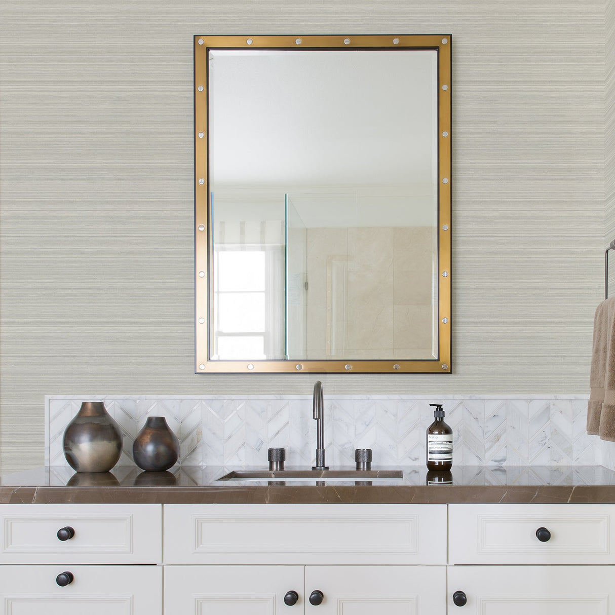 Skyler Light Grey Striped Wallpaper with Coastal Textured Raised Ink - A-Street Prints 2971-86350