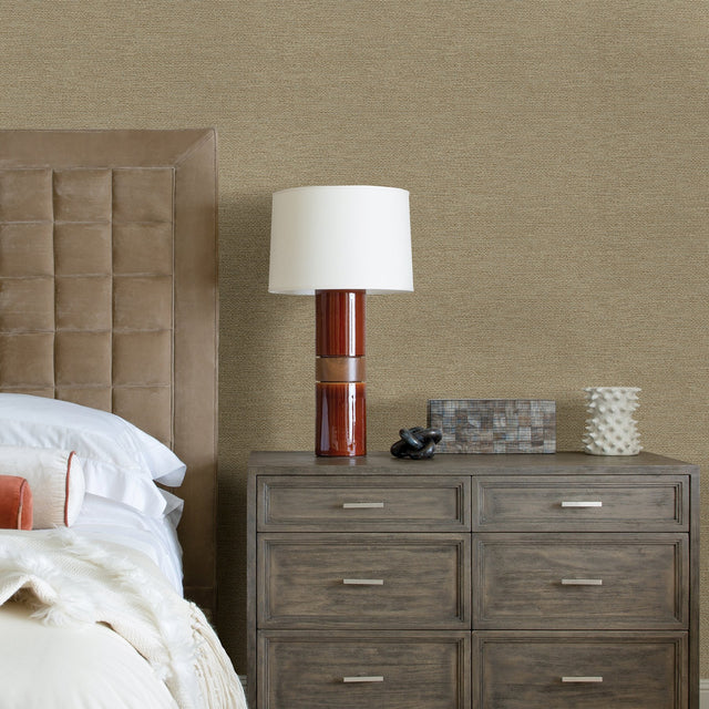 Jordan Gold Faux Tweed Wallpaper with Fabric & Woven Texture - A-Street Prints 2971-86352