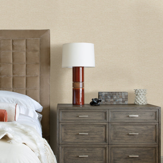 Jordan Cream Faux Tweed Wallpaper with Fabric & Woven Textures Farmhouse Style - 2971-86355