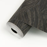 Leith Black Zen Waves Wallpaper with Metallic Textured Abstract Geometric Style - A-Street Prints 2971-86363
