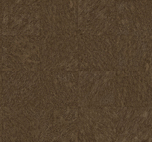 Flannery Brown Animal Hide Wallpaper with Distressed Textures Glam Style - A-Street Prints 2971-86367