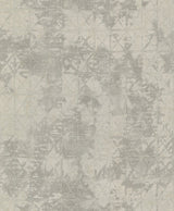 Odell Silver Antique Tiles Wallpaper with Vintage Geometric Pattern - A-Street Prints 2971-86371