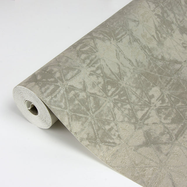 Odell Silver Antique Tiles Wallpaper with Vintage Geometric Pattern - A-Street Prints 2971-86371