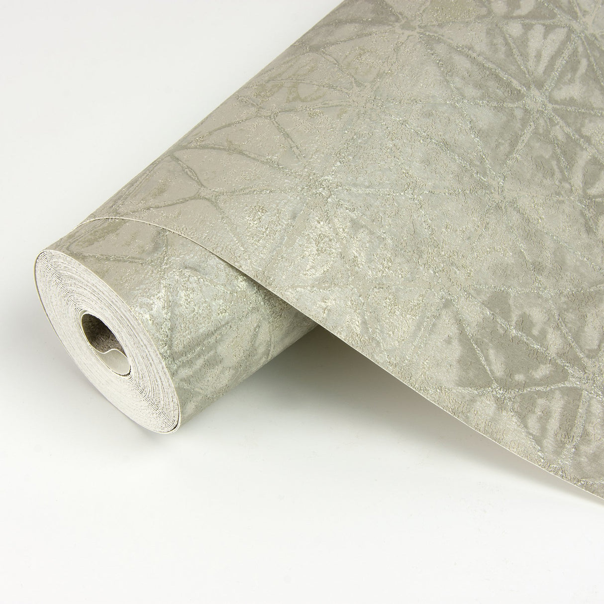 Odell Silver Antique Tiles Wallpaper with Vintage Geometric Pattern - A-Street Prints 2971-86371