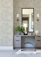 Odell Light Blue Antique Tiles Wallpaper with Vintage Geometric Pattern - A-Street Prints 2971-86373