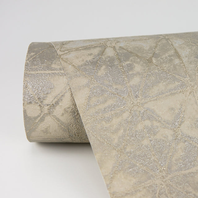 Odell Pewter Antique Tiles Wallpaper with Geometric Vintage Pattern - A-Street Prints 2971-86375