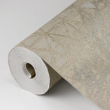 Odell Pewter Antique Tiles Wallpaper with Geometric Vintage Pattern - A-Street Prints 2971-86375
