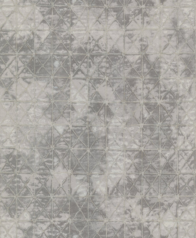 Odell Slate Antique Tiles Wallpaper with Geometric Vintage Pattern - Brewster 2971-86376
