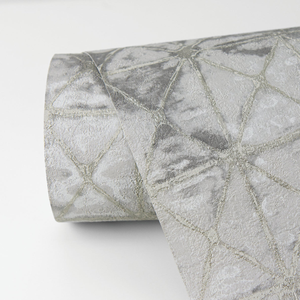 Odell Slate Antique Tiles Wallpaper with Geometric Vintage Pattern - Brewster 2971-86376