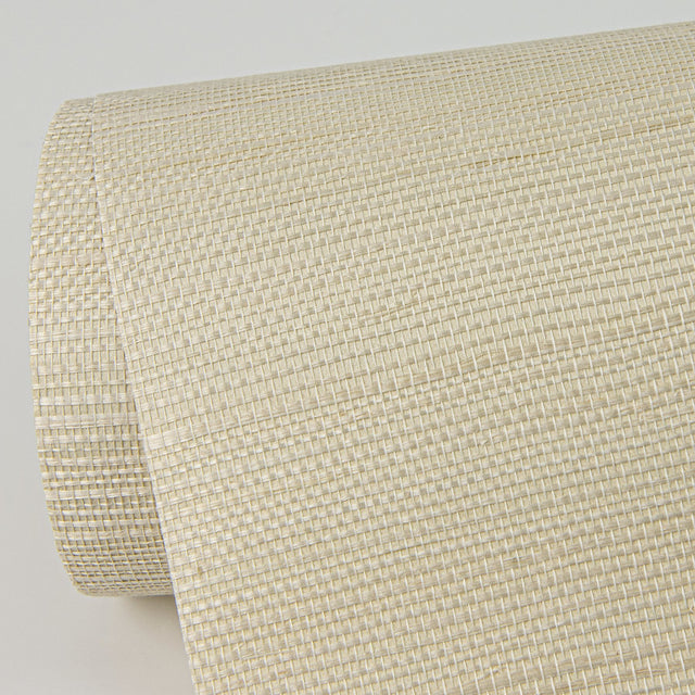 Hetao Cream Sisal Grasscloth Wallpaper, Fine Woven Modern Texture - A-Street Prints 2972-54760