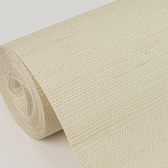 Hetao Cream Sisal Grasscloth Wallpaper, Fine Woven Modern Texture - A-Street Prints 2972-54760