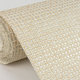 Aki Silver Paper Weave Basketweave Grasscloth Wallpaper with Modern Distressed Texture - 2972-54774