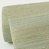 Battan Mint Jute Grasscloth Wallpaper with Distressed Textures - A-Street Prints 2972-65609
