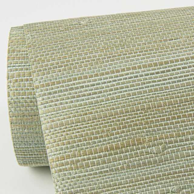 Battan Mint Jute Grasscloth Wallpaper with Distressed Textures - A-Street Prints 2972-65609