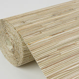 Sogen Khaki Knotted Sea Grasscloth Wallpaper with Distressed Textures - A-Street Prints 2972-65621