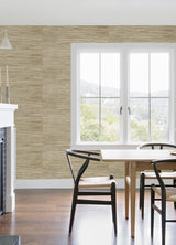 Sogen Khaki Knotted Sea Grasscloth Wallpaper with Distressed Textures - A-Street Prints 2972-65621
