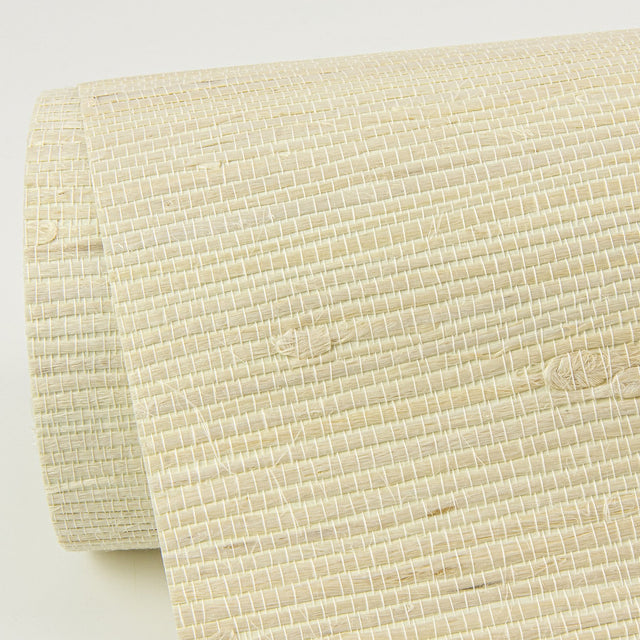 Battan Cream Jute Grasscloth Wallpaper with Distressed Textures - A-Street Prints 2972-65651