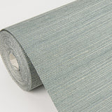 Zhejiang Aquamarine Sisal Grasscloth Wallpaper with Distressed Textures Modern Style - A-Street Prints 2972-80014