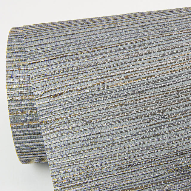 Shandong Slate Ramie Grasscloth Wallpaper with Distressed Textures in Modern Style - A-Street Prints 2972-80085