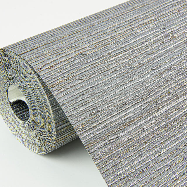 Shandong Slate Ramie Grasscloth Wallpaper with Distressed Textures in Modern Style - A-Street Prints 2972-80085