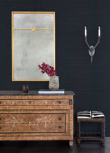 Peninsula Navy Sisal Grasscloth Wallpaper with Distressed Textures in Modern Graphics Style - A-Street Prints 2972-80088
