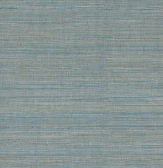 Mai Turquoise Abaca Grasscloth Wallpaper with Modern Striped Graphics - A?Street Prints 2972-86101