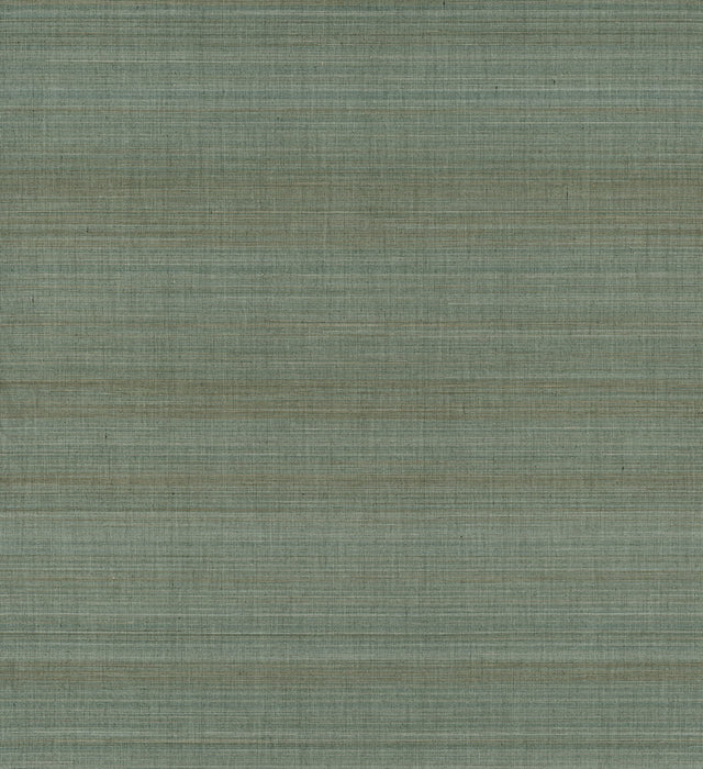 Mai Teal Abaca Grasscloth Wallpaper with Modern Striped Graphic Texture - A?Street Prints 2972-86102