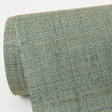 Mai Teal Abaca Grasscloth Wallpaper with Modern Striped Graphic Texture - A?Street Prints 2972-86102