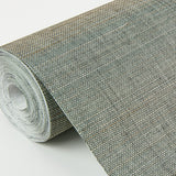 Mai Teal Abaca Grasscloth Wallpaper with Modern Striped Graphic Texture - A?Street Prints 2972-86102