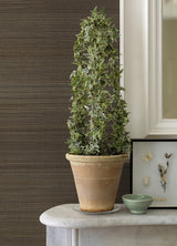 Mai Dark Grey Abaca Grasscloth Wallpaper with Modern Striped Graphic Texture - A-Street Prints 2972-86103