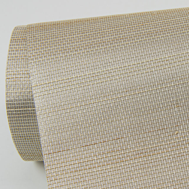 Mai Lavender Abaca Grasscloth Wallpaper with Modern Striped Graphic Texture - A?Street Prints 2972-86105