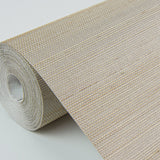 Mai Lavender Abaca Grasscloth Wallpaper with Modern Striped Graphic Texture - A?Street Prints 2972-86105