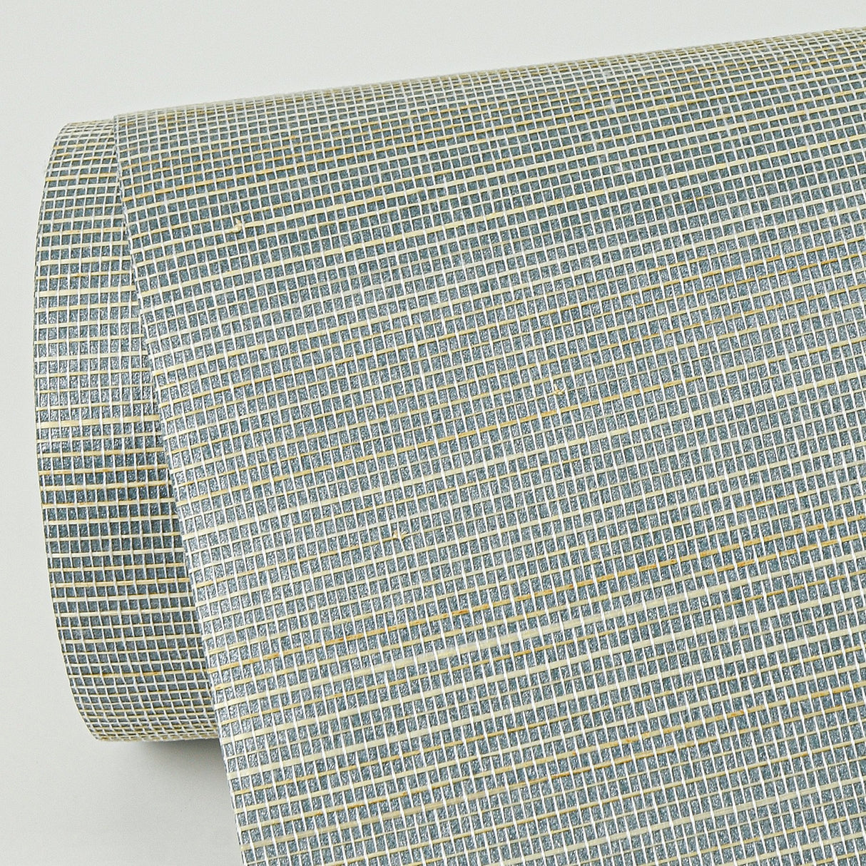 Mai Aqua Abaca Grasscloth Wallpaper with Variegated Pinstripe Texture - A-Street Prints 2972-86106