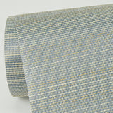 Mai Aqua Abaca Grasscloth Wallpaper with Variegated Pinstripe Texture - A-Street Prints 2972-86106