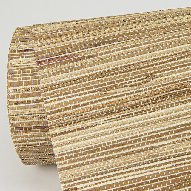 Shuang Light Brown Handmade Grasscloth Wallpaper with Distressed Textures - A-Street Prints 2972-86107