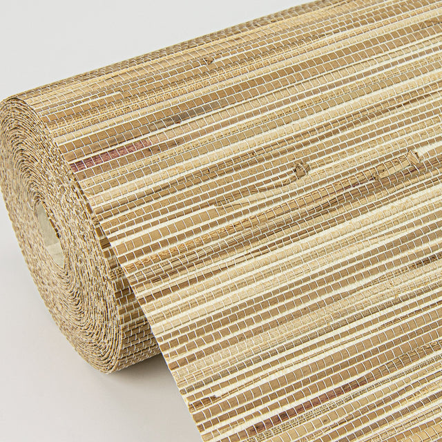 Shuang Light Brown Handmade Grasscloth Wallpaper with Distressed Textures - A-Street Prints 2972-86107