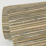 Shuang Olive Handmade Grasscloth Wallpaper with Distressed Textures Pattern - A-Street Prints 2972-86110