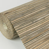 Shuang Olive Handmade Grasscloth Wallpaper with Distressed Textures Pattern - A-Street Prints 2972-86110