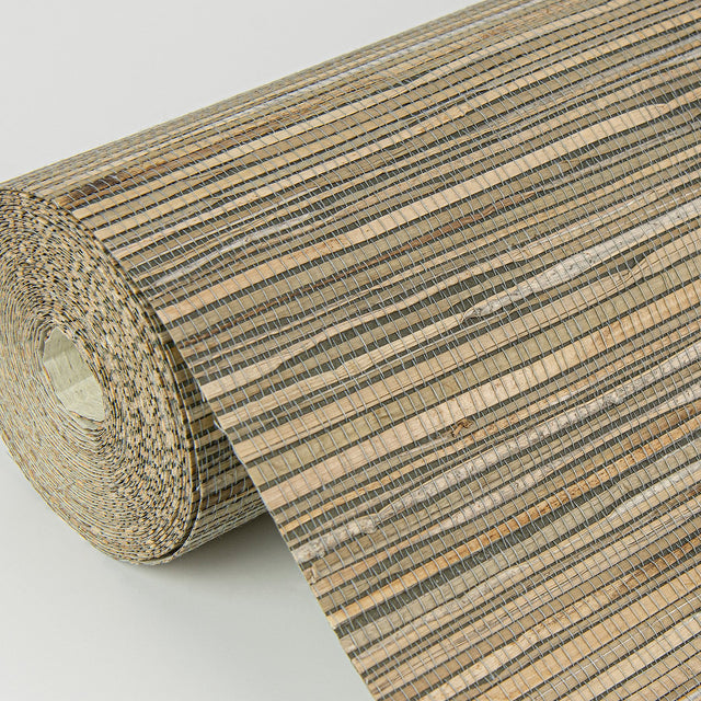 Shuang Olive Handmade Grasscloth Wallpaper with Distressed Textures Pattern - A-Street Prints 2972-86110