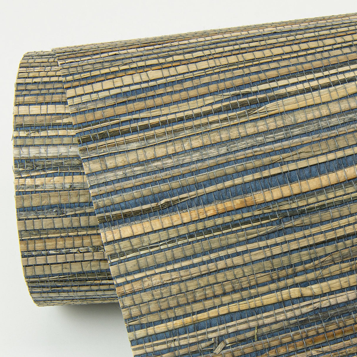 Shuang Teal Handmade Grasscloth Wallpaper with Distressed Textures - A?Street Prints 2972-86111