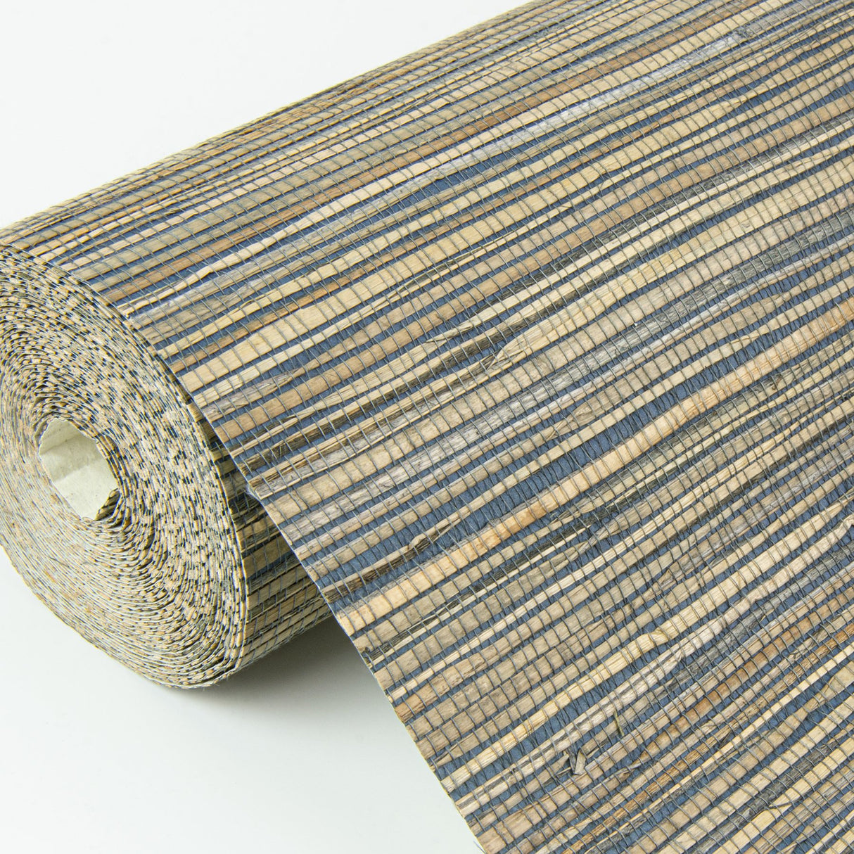 Shuang Teal Handmade Grasscloth Wallpaper with Distressed Textures - A?Street Prints 2972-86111