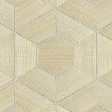 Linzhi Metallic Abaca Grasscloth Geometric Wallpaper - A-Street Prints 2972-86114