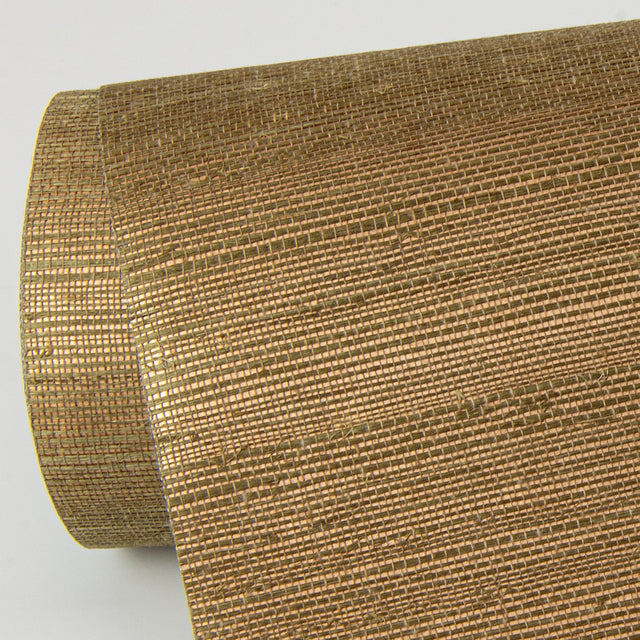 Caihon Bronze Sisal Grasscloth Wallpaper with Distressed Textures - A-Street Prints 2972-86119